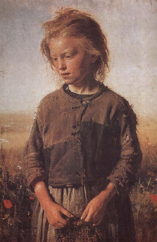 Ilia Efimovich Repin Poor little girl Uygur Li